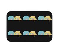 Lock Edge Tapis de sol ourlet 101,6 x 152,4 cm MJHKXLJ Little Mouse House imprimé pour toilettes, coiffeuse, maison de vacances, salle de bain principale, salle de bain pour enfants et suite d'invités
