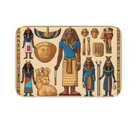 Lock Edge Tapis de sol ourlet 101,6 x 152,4 cm WHJSHOP Ancient Egypt Tribe Series Image pour toilettes, coiffeuse, maison de vacances, salle de bain principale, salle de bain pour enfants et suite