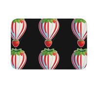 Lock Edge Tapis de sol ourlet 101,6 x 152,4 cm WHJSHOP géant fraise montgolfière pour toilettes, coiffeuse, maison de vacances, salle de bain principale, salle de bain pour enfants et suite d'invités