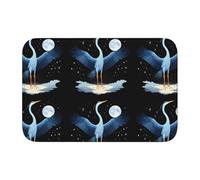 Lock Edge Tapis de sol ourlet 101,6 x 152,4 cm WHJSHOP Héron géant dans le ciel étoilé pour toilettes, coiffeuse, maison de vacances, salle de bain principale, salle de bains pour enfants et suite