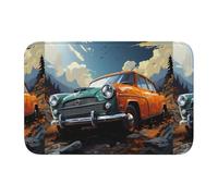Lock Edge Tapis de sol ourlet 101,6 x 152,4 cm WHJSHOP Take a Trip in The Car Image pour toilettes, coiffeuse, maison de vacances, salle de bain principale, salle de bain pour enfants et suite