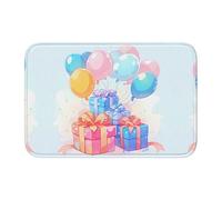 Lock Edge Tapis de sol ourlet 101,6 x 152,4 cm YYHWHJDE Belle boîte cadeau ballons imprimés pour toilettes, coiffeuse, maison de vacances, salle de bain principale, salle de bain pour enfants et suite