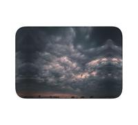 Lock Edge Tapis de sol ourlet 101,6 x 152,4 cm YYHWHJDE Dark Weather Prints pour toilettes, coiffeuse, maison de vacances, salle de bain principale, salle de bain pour enfants et suite d'invités