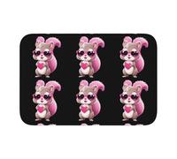 Lock Edge Tapis de sol ourlet 101,6 x 152,4 cm YYHWHJDE écureuil avec lunettes de soleil imprimées pour toilettes, coiffeuse, maison de vacances, salle de bain principale, salle de bain pour enfants