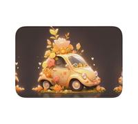 Lock Edge Tapis de sol ourlet 101,6 x 152,4 cm YYHWHJDE fleurs lumineuses pour toilettes, coiffeuse, maison de vacances, salle de bain principale, salle de bain pour enfants et suite d'invités