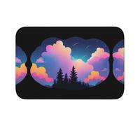 Lock Edge Tapis de sol ourlet 101,6 x 152,4 cm YYHWHJDE imprimé ciel coloré pour toilettes, coiffeuse, maison de vacances, salle de bain principale, salle de bain pour enfants et suite d'invités