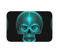 Lock Edge Tapis de sol ourlet 101,6 x 152,4 cm YYHWHJDE imprimé crâne lumineux pour toilettes, coiffeuse, maison de vacances, salle de bain principale, salle de bain pour enfants et suite d'invités