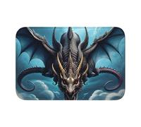 Lock Edge Tapis de sol ourlet 101,6 x 152,4 cm YYHWHJDE imprimé dragon volant pour toilettes, coiffeuse, maison de vacances, salle de bain principale, salle de bain pour enfants et suite d'invités