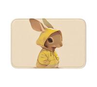 Lock Edge Tapis de sol ourlet 101,6 x 152,4 cm YYHWHJDE jaune sapin imprimé kangourou pour toilettes, coiffeuse, maison de vacances, salle de bain principale, salle de bain pour enfants et suite