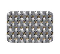 Lock Edge Tapis de sol ourlet 101,6 x 152,4 cm YYHWHJDE pingouin avec lunettes imprimées pour toilettes, coiffeuse, maison de vacances, salle de bain principale, salle de bain pour enfants et suite