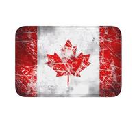 Lock Edge Tapis de sol ourlet 101,6 x 152,4 cm YYHWHJDE rétro imprimé drapeau du Canada antidérapant fond moulé, idéal facile à nettoyer et résistant à la décoloration