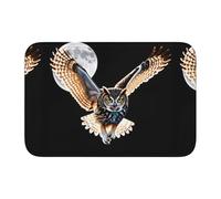 Lock Edge Tapis de sol ourlet 101,6 x 152,4 cm YYHWHJDE Soul Moon Owl Prints pour toilettes, coiffeuse, maison de vacances, salle de bain principale, salle de bain pour enfants et suite d'invités