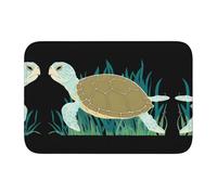 Lock Edge Tapis de sol ourlet 101,6 x 152,4 cm YYHWHJDE tortue en jonc de mer imprimés pour toilettes, coiffeuse, maison de vacances, salle de bain principale, salle de bain pour enfants et suite