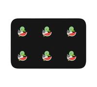 Lock Edge Tapis de sol ourlet 40 x 60 JKIEGOQ Little Duck Eating Watermelon Image antidérapante Fond moulé goutte à goutte, idéal facile à nettoyer et résistant à la décoloration