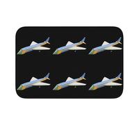 Lock Edge Tapis de sol ourlet 40 x 60 JKIEGOQ Origami Avion Image Antidérapant Fond moulé goutte à goutte, idéal facile à nettoyer et résistant à la décoloration