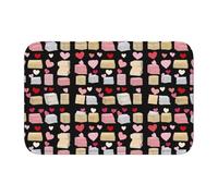 Lock Edge Tapis de sol ourlet 40 x 60 JKIEGOQ Papier Stack of Love Image Antidérapant Fond moulé goutte à goutte, idéal facile à nettoyer et résistant à la décoloration