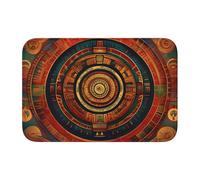 Lock Edge Tapis de sol ourlet 40 x 60 MJHKXLJ Calendrier Maya Fin du monde imprimé pour toilettes, coiffeuse, maison de vacances, salle de bain principale, salle de bain pour enfants et suite