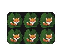Lock Edge Tapis de sol ourlet 40 x 60 MJHKXLJ Little Fox in The Forest imprimé pour toilettes, coiffeuse, maison de vacances, salle de bain principale, salle de bain pour enfants et suite d'invités