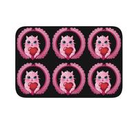 Lock Edge Tapis de sol ourlet 40 x 60 MJHKXLJ Little Monster in The Wreath imprimé pour toilettes, coiffeuse, maison de vacances, salle de bain principale, salle de bain pour enfants et suite
