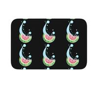 Lock Edge Tapis de sol Ourlet 40 x 60 WHJSHOP Bubble Water Drop Watermelon Impression Antidérapant Fond moulé goutte à goutte, idéal facile à nettoyer et résistant à la décoloration