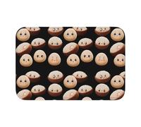 Lock Edge Tapis de sol Ourlet 40 x 60 WHJSHOP Cartoon Boules de riz gluant Impression Antidérapant Fond moulé goutte à goutte, idéal facile à nettoyer et résistant à la décoloration