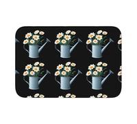 Lock Edge Tapis de sol ourlet 40 x 60 WHJSHOP Fleurs dans un arrosoir Impression Antidérapant Fond moulé goutte à goutte, idéal facile à nettoyer et résistant à la décoloration