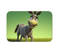 Lock Edge Tapis de sol ourlet 40 x 60 YYHHAOFA Cartoon Donkey -ar Motif pour toilettes, coiffeuse, maison de vacances, salle de bain principale, salle de bain pour enfants et suite d'invités