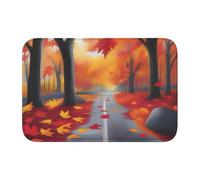 Lock Edge Tapis de sol ourlet 40 x 60 YYHHAOFA Chemin de forêt pour toilettes, coiffeuse, maison de vacances, salle de bain principale, salle de bain pour enfants et suite d'invités