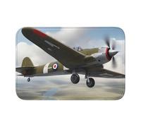 Lock Edge Tapis de sol ourlet 40 x 60 YYHHAOFA Guerre mondiale Motif avion pour toilettes, coiffeuse, maison de vacances, salle de bain principale, salle de bain pour enfants et suite d'invités