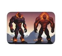 Lock Edge Tapis de sol ourlet 40 x 60 YYHHAOFA Magma Motif géant pour toilettes, coiffeuse, maison de vacances, salle de bain principale, salle de bain pour enfants et suite d'invités