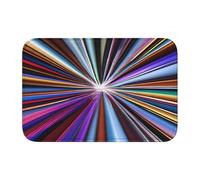 Lock Edge Tapis de sol ourlet 40 x 60 YYHHAOFA tacheté Motif lumineux pour toilettes, coiffeuse, maison de vacances, salle de bain principale, salle de bain pour enfants et suite d'invités