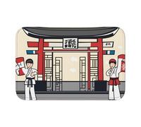 Lock Edge Tapis de sol ourlet 40 x 60 YYHHAOFA Taekwondo Arts martiaux pour toilettes, coiffeuse, maison de vacances, salle de bain principale, salle de bain pour enfants et suite d'invités