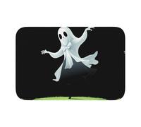 Lock Edge Tapis de sol ourlet 40 x 60 YYHWHJDE A Ghost wearing a Bow is Dancing Prints Antidérapant Fond moulé goutte à goutte, idéal facile à nettoyer et résistant à la décoloration