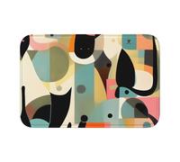 Lock Edge Tapis de sol ourlet 40 x 60 YYHWHJDE art moderne du milieu du siècle imprimé chat antidérapant fond moulé goutte à goutte, idéal facile à nettoyer et résistant à la décoloration