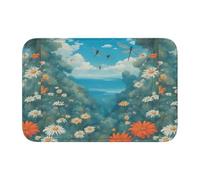 Lock Edge Tapis de sol ourlet 40 x 60 YYHWHJDE Beaucoup de beaux motifs de tournesol antidérapant Fond moulé goutte à goutte, idéal facile à nettoyer et résistant à la décoloration