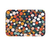 Lock Edge Tapis de sol ourlet 40 x 60 YYHWHJDE beaux imprimés à pois pour toilettes, coiffeuse, maison de vacances, salle de bain principale, salle de bain pour enfants et suite d'invités
