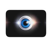 Lock Edge Tapis de sol ourlet 40 x 60 YYHWHJDE bleu horreur imprimé globe oculaire antidérapant fond moulé goutte à goutte, idéal facile à nettoyer et résistant à la décoloration