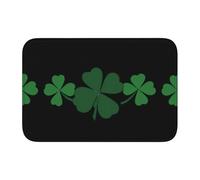 Lock Edge Tapis de sol ourlet 40 x 60 YYHWHJDE Cœur à cœur imprimé herbe à quatre feuilles Fond antidérapant moulé goutte à goutte, idéal facile à nettoyer et résistant à la décoloration