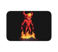 Lock Edge Tapis de sol ourlet 40 x 60 YYHWHJDE Devil on The Rocks Imprimé antidérapant Fond moulé goutte à goutte, idéal facile à nettoyer et résistant à la décoloration