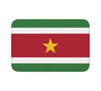 Lock Edge Tapis de sol ourlet 40 x 60 YYHWHJDE Drapeau du Suriname Imprimés Antidérapant Fond moulé goutte à goutte, idéal facile à nettoyer et résistant à la décoloration