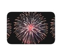 Lock Edge Tapis de sol ourlet 40 x 60 YYHWHJDE Feux d'artifice Blooming in the Night Sky Prints Antidérapant Fond moulé goutte à goutte, idéal facile à nettoyer et résistant à la décoloration
