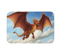 Lock Edge Tapis de sol ourlet 40 x 60 YYHWHJDE Flying Dragon in The Sky Imprimés Antidérapant Fond moulé goutte à goutte, idéal facile à nettoyer et résistant à la décoloration