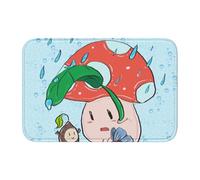 Lock Edge Tapis de sol ourlet 40 x 60 YYHWHJDE Graines de tournesol et champignons Fond moulé antidérapant Idéal facile à nettoyer et résistant à la décoloration