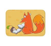 Lock Edge Tapis de sol ourlet 40 x 60 YYHWHJDE Graines de tournesol et renards Fond moulé antidérapant Idéal facile à nettoyer et résistant à la décoloration