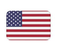 Lock Edge Tapis de sol ourlet 40 x 60 YYHWHJDE imprimé drapeau américain antidérapant fond moulé goutte à goutte, idéal facile à nettoyer et résistant à la décoloration