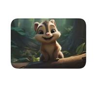 Lock Edge Tapis de sol ourlet 40 x 60 YYHWHJDE imprimé écureuil vivant Fond moulé anti-goutte, idéal facile à nettoyer et résistant à la décoloration