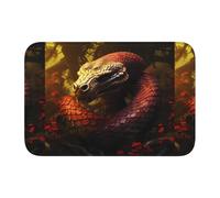 Lock Edge Tapis de sol ourlet 40 x 60 YYHWHJDE La Forêt Géante Imprimé Python Antidérapant Fond moulé goutte à goutte, idéal facile à nettoyer et résistant à la décoloration