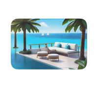 Lock Edge Tapis de sol ourlet 40 x 60 YYHWHJDE Love Island on The S Prints Antidérapant Fond moulé goutte à goutte, idéal facile à nettoyer et résistant à la décoloration