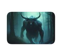 Lock Edge Tapis de sol ourlet 40 x 60 YYHWHJDE Minotaure Imprimé antidérapant Fond moulé goutte à goutte, idéal facile à nettoyer et résistant à la décoloration