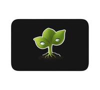 Lock Edge Tapis de sol ourlet 40 x 60 YYHWHJDE petits bourgeons avec yeux imprimés antidérapant Fond moulé goutte à goutte, idéal facile à nettoyer et résistant à la décoloration